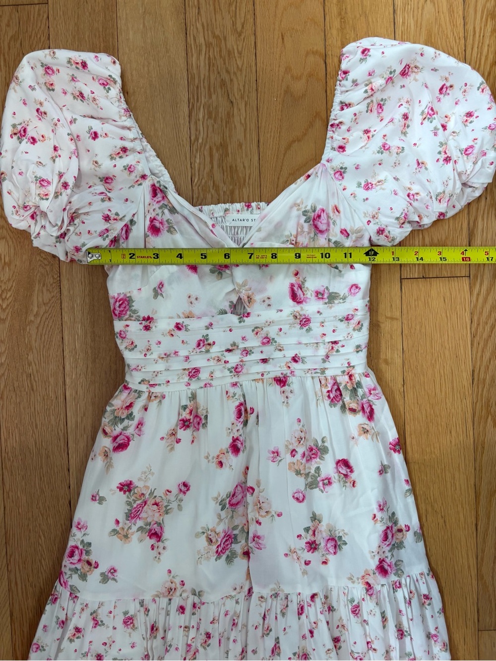 Altar'd State White Pink Floral Solana Maxi Dress Size S NWT ASWD-253-843 - Picture 8 of 10